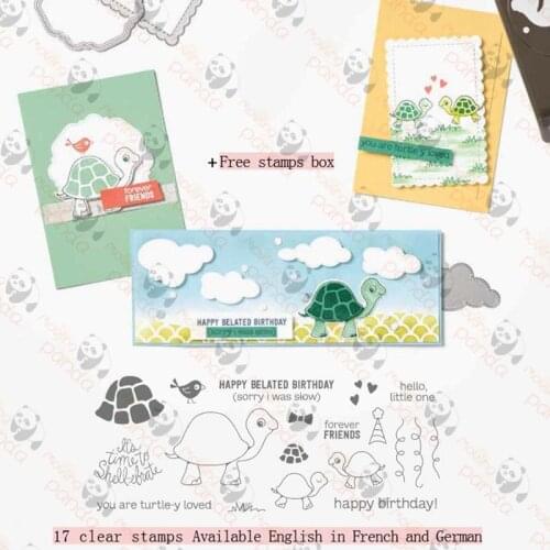 TURTLE Metal Cutting Dies and Stamps Stencils For DIY Scrapbooking Photo Album Decor Die Cut Embossing Paper Card Crafts Making