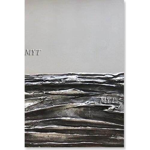 Black And White Textured Abstract Design Art 100% Hand Painted Acrylic Wall Hanging Oil Painting Hot Selling 1 Piece Canvas Art