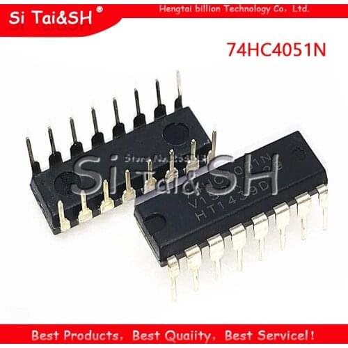 10pcs/lot 74HC4051N 74HC4051 DIP-16 interface chip New Original