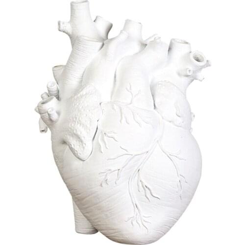 Heart Shape Flower Vase Dried Flower Container Flower Pot Art Body Sculpture Pot R7UB