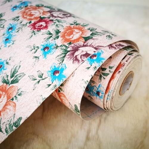 G07-X333 children baby gift Toy 1:12 Dollhouse mini Furniture Miniature rement-Peony flower wallpaper 45*10cm 10pcs/set