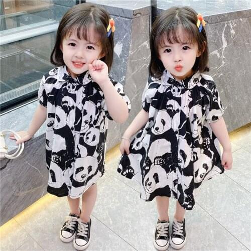Childrens shirt dress tops long cotton dress girls pure cotton boutique suit