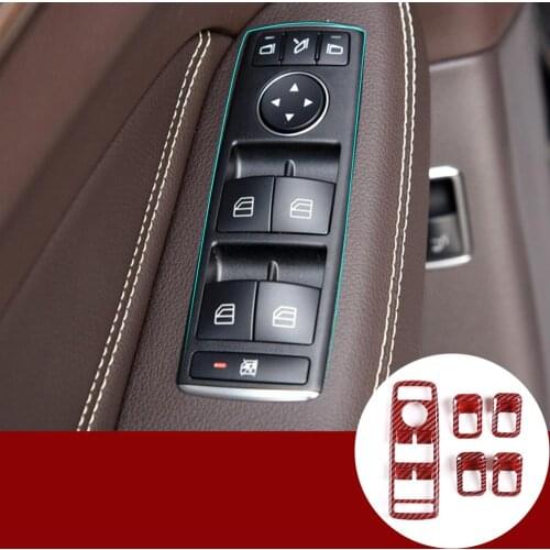 For Mercedes-Benz ABCE class GLE GLA CLA GLK W246 W204 W166 X156 window lift switch button decorative frame interior accessories
