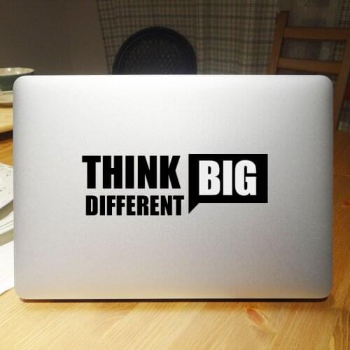 Think Big & Different Laptop Sticker for Macbook Pro Air Retina 11 12 16" Touch Bar 13 15 inch Mac Book 14" Vinyl Notebook Skin
