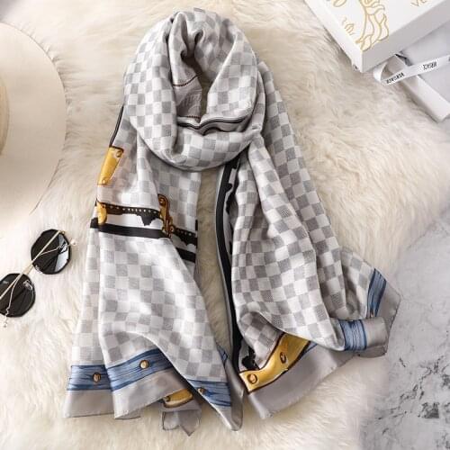 Luxury Brand New Products Womens Silk Scarves Beach Shawl Turban Shawl Echarpe Designer Turban Silk Scarf Free Shipping