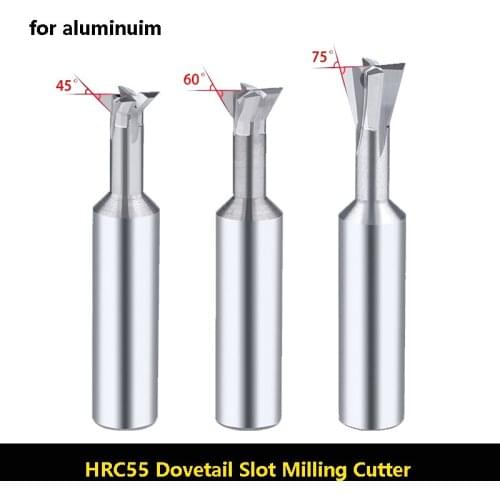 BEYOND Dovetail Slot Milling Cutter for Aluminum HRC55 Tungsten Steel Carbide CNC Machining Center 2mm-20mm 45° 60° 75