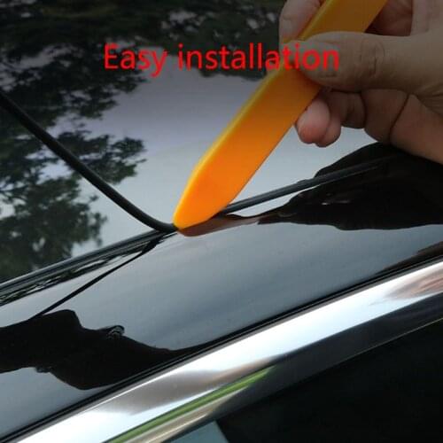 2.8M Car Windshield Roof Wind Guard Noise-reducing Seal Kit for Tesla Model 3 Weatherproof Durable Reflect Sealed Strips