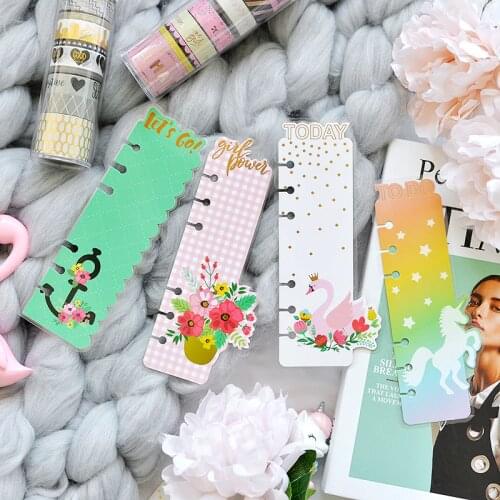 Lovedoki Cute U Planner Accessories Index Divider Ruler Bookmark For Spiral Notebook A5 Stationery School Supplies