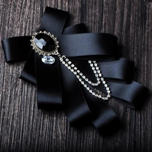 Shirt Bow Tie Mens Business Wedding Best Man Wedding Korean Version of The British Crystal Chain Bowtie Fashion Mens Jewelry