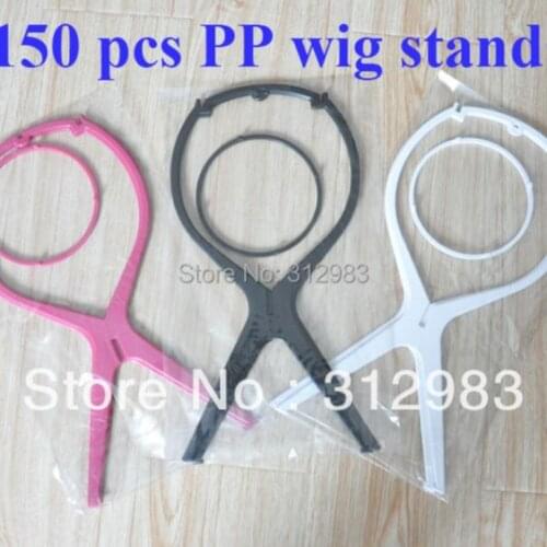 Wholesale--150pcs/lot HARD plastic wig stands for dry/style/combing wigs--not easy to break 10 colors