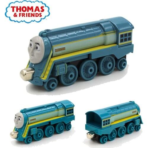 Original Thomas and Friends Caitlin Connor Double Trains Model Magnetic Metal Train Toy Boys Children Gift