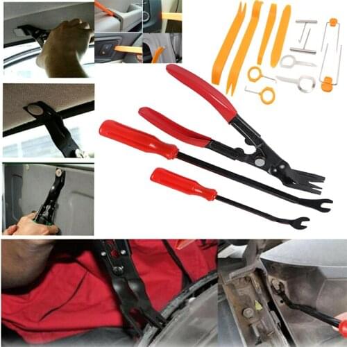 Car Door Upholstery Trim Clip Removal Pliers Dash Panel Radio Door Clip Panel Trim Dash Audio Removal Open Installer Pry Tool