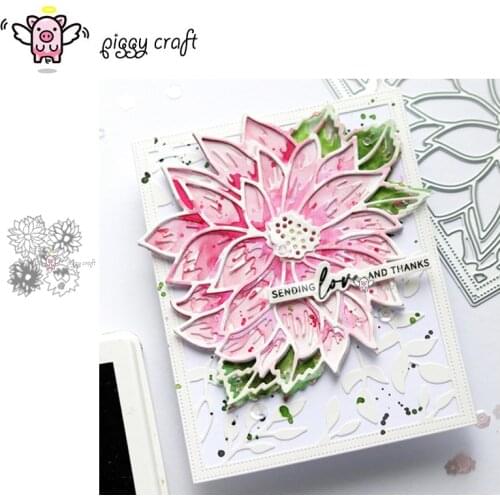 Piggy Craft metal cutting dies cut die mold 3D Flower leaf decoration Scrapbook paper craft knife mould blade punch stencils die