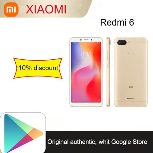 Xiaomi Redmi 6 smartphone googleplay android cellphone 4GB 64GB Face Unlocking
