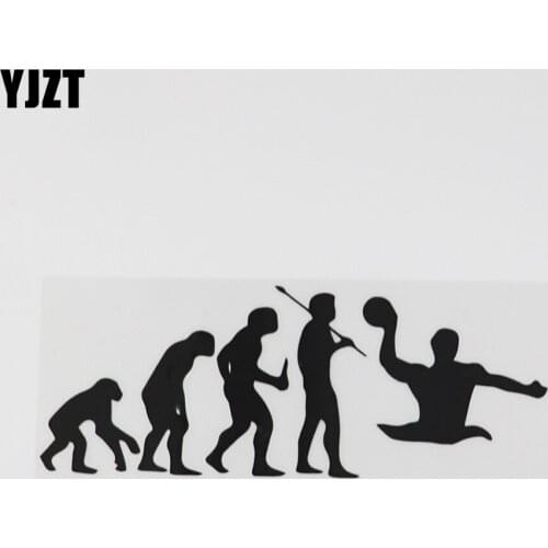 YJZT 17.5CMX6.6CM Fashion Water sports Evolution Decal Vinyl Car Sticker Black/Silver 8A-0590