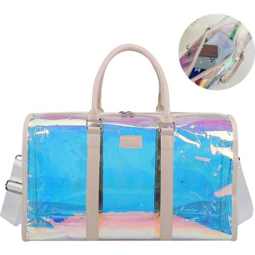 Womens Fitness Bag PVC Large Capacity Designer Luggage Bag Travel Bag Portable One Shoulder Handbag 2021