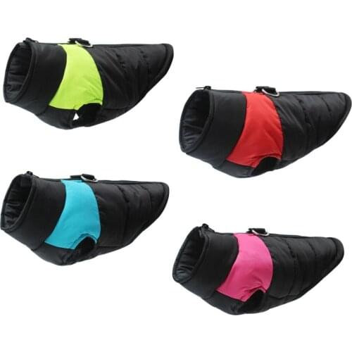 Winter Warm Dog Clothes Waterproof Pet Padded Vest Zipper Jacket Coat For Small Medium Large Dogs Pug Chihuahua Ropa Para Perros