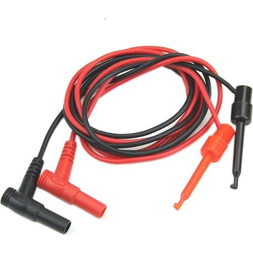 1 Pair 4mm Banana Plug to Test Hook Clip 1M Lead Cable Mayitr For IC SMD SMT Multimeter Test Tools