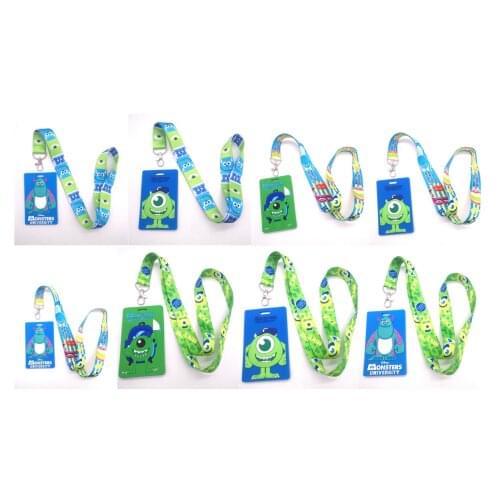 1 pcs Cartoon green eye Neck Strap Neck Strap Lanyards Card Holders Bank Neck Strap Card Bus ID Holders Rope Key Chain