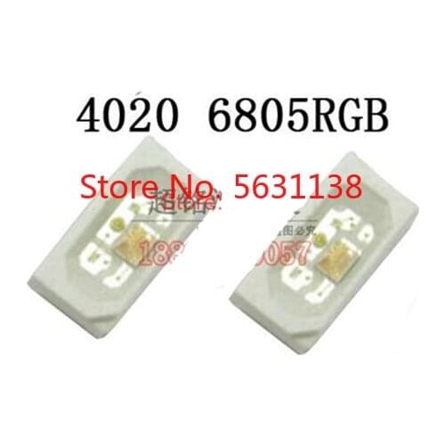 10PC 4020 RGB 4PIN 6805RGB Programmable with Built-in IC full color SMD LED light beads Super bright cree led COB chip power led