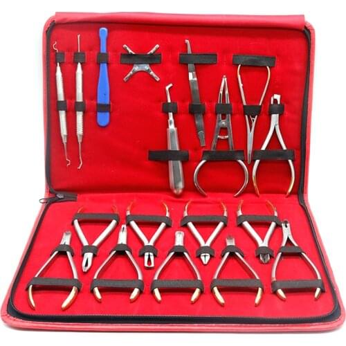 18PCS Premium Basic Dental Orthodontic Surgical Extraction Surgery Elevators Forceps Instruments Set