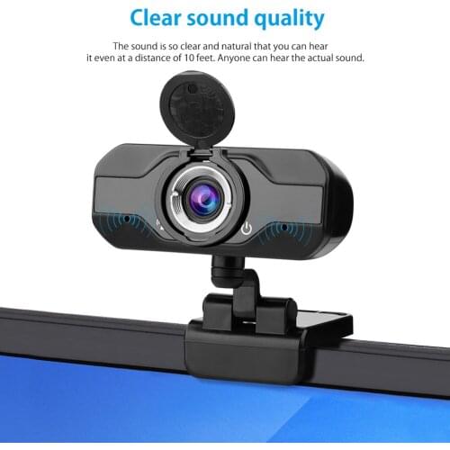 720P Fixed Focus Webcam 1.0 Mega Video Recording Camera USB Free Driver Build in Noise Reduction Microphone for Gaming Video
