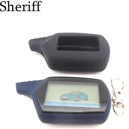 A91 2-way LCD Remote Control Key Fob + Silicone Key Case For Russian Car Anti-theft Two Way Car Alarm System Starline A91