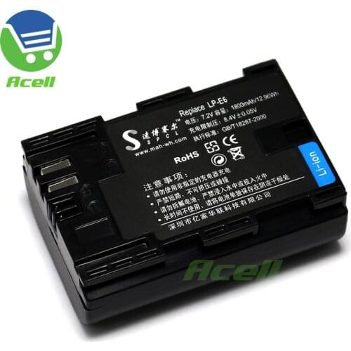 LP-E6 Battery for Canon EOS R5 R6 R Ra 90D 6D 7D 60D 70D 80D 5Ds 5Dsr XC10 XC15 Camera Replace LP-E6N LP-E6NH