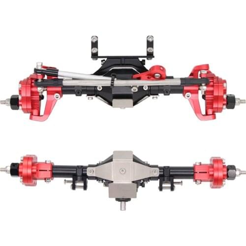 Car Model Accessories CNC Metal Door Bridge With Metal Armor Chassis Guards Front And Rear Axles Upgrade Parts