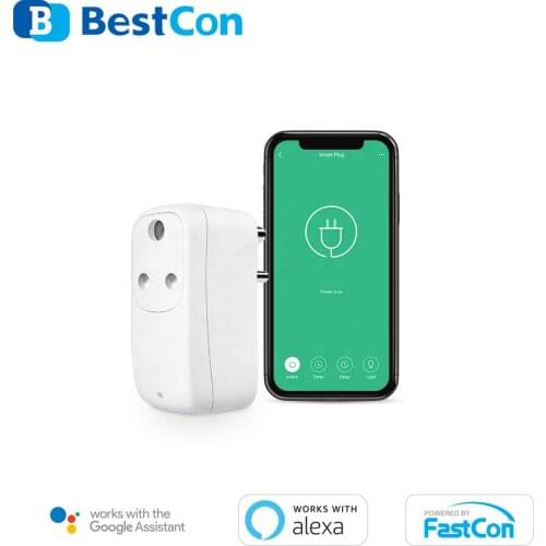 BroadLink BestCon SP4L INDIA Wifi Smart Mini Plug Remote Control Timers via Wi-Fi/3G/4G FastCon Nightlight Alexa Voice Control