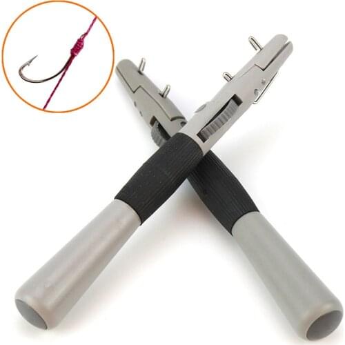 Fast Semi Automatic Fishing Hook Tier Portable Manual Fishhook Line Knotter Fish Tying Equipment Accessories Knot Tie Device