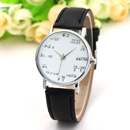 New Unisex Watch Women Mens Watch Mathematical Equation Watch Without Scale Belt Ladies Watch relogio masculino Hot Sale Fi