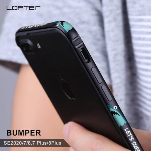 Cartoon Metal Bumper Case for iPhone 7 8 SE 2020 Case Aluminium Frame Hard Protective Cover for iPhone 7 Plus 8 Plus Bumper Case