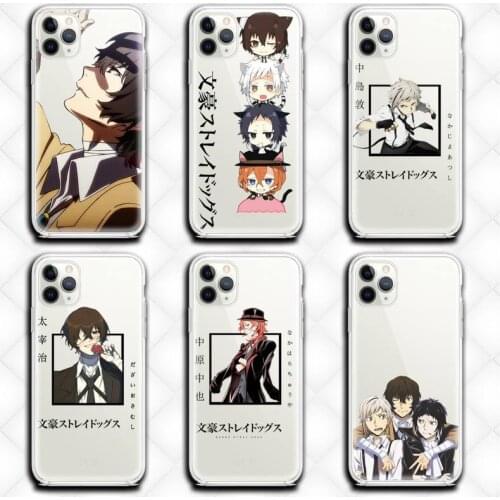 Japan Anime Bungou Stray Dogs Dazai Osamu Phone Case Clear for iphone 12 11 Pro max mini XS 8 7 6 6S Plus X 5S SE 2020 XR cover