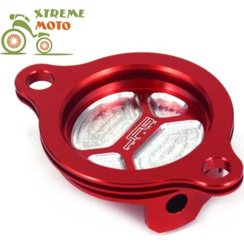 CNC Billet Aluminum Red Oil Filter Cover Cap For Honda CRF250R 2010-2016 10 11 12 13 14 15 16