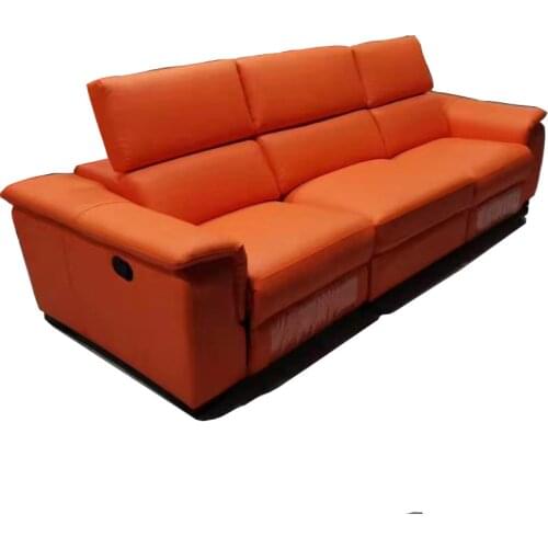 Living room Sofa Nordic genuine leather couch manual electric recliner functional диван мебель кровать muebles de sala cama puff