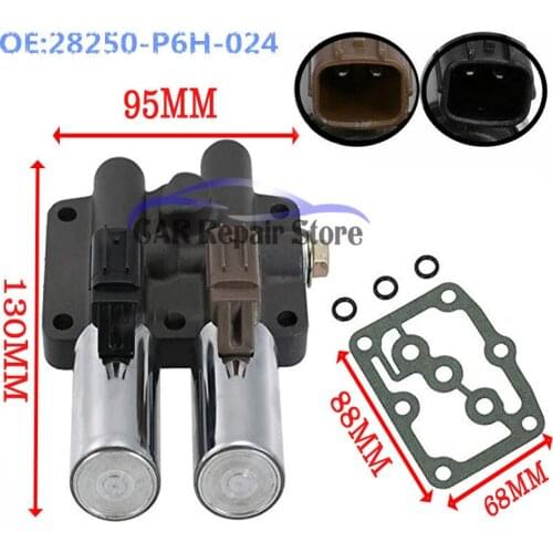 For Honda Acura Transmission Dual Linear Shift Solenoid & Gasket 28250-P6H-024 28250 P6H 024 Car Accessories