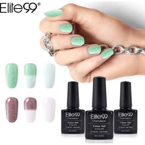 Elite99 10ml Snowy Thermal Color Changing Gel Nail Polish Soak Off Temperature UV Gel Varnish Nail Art Manicure Nail Gel Polish