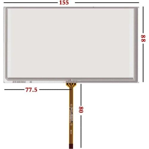 HON-MARK New 155*88mm 6.2 inch Car DVD Touch Screen Digitizer HSD062IDW1 Universal Handwriting Resistance Screen Panel