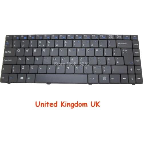 SW GR Keyboard For CLEVO W840 MP-07G33US-430W MP-07G36GB-430W UK MP-07G33RC-430 MP-07G36E0-430 MP-07G36CH-4307 MP-07G36S0-4307