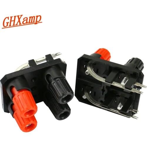 GHXAMP Amplifier Terminal Block Bent Four-position Terminal Audio Output Connector Banana Socket 2PCS