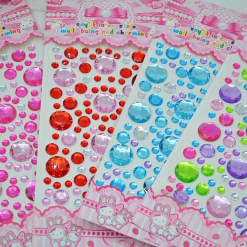 Round Faced acrylic sticker mix color mix size stickers for Decorating the album card making DIY scrapbooking stationery