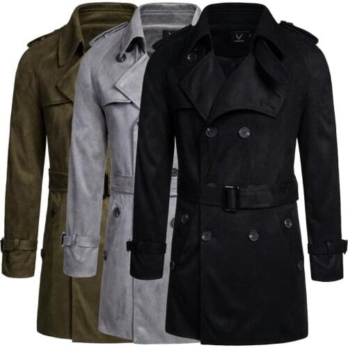 Mens Woolen Windbreaker Designer Jacket For Men Windbreaker Brand Outwear Long Sleeves Double Breasted Luxury Mid-length Coat