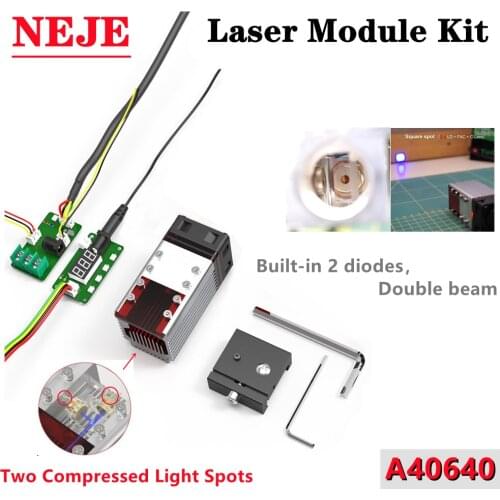 40W Laser Module High Power Laser Head 450nm TTL Module Set for Laser Engraving Cutting Machine Engraver Wood Cutting Tool
