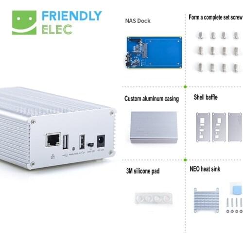 Single Disk 2.5 Network Storage Server NAS DIY Deity, Gigabit Network BT/PT Download All Aluminum Metal