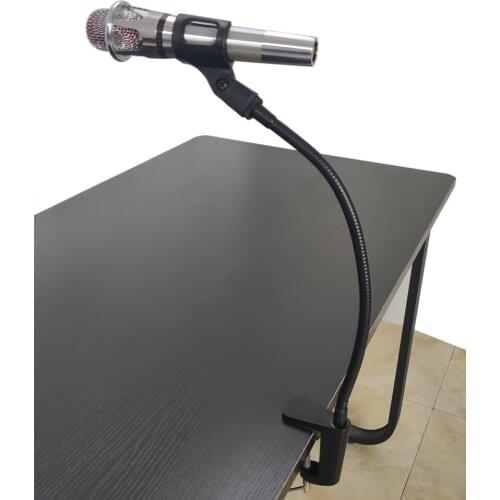 Microphone Stand,Flexible Gooseneck Desktop Mic Stands Holder with Heavy Duty Desk Clamp, 3/8" to 5/8" Screw Adapter 360 Adjust