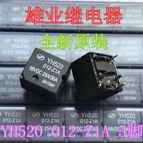 12VDC relay YH520 012-Z1A YH520012Z1A YH520-012-Z1A YH520 012 Z1A 12VDC 5PIN 30A