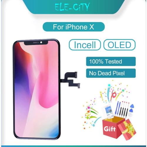 Top Quality For iPhone X OLED Incell Touch Screen Display Digitizer Assembly Replacement For iPhone X True Tone Supported
