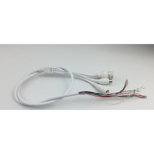 Network Audio LAN Cable for IP camera board module DC 2.1mm * 5.5mm RJ45 plug AC copper Line 0.6m connect to MIC
