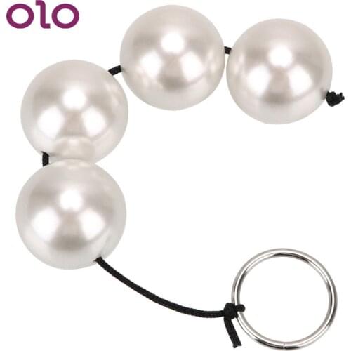 OLO Big Anal Plug Beads Butt Plug Vaginal Kegel Balls Dia 4cm Sex Toys For Men Women Adult Games Adult Products